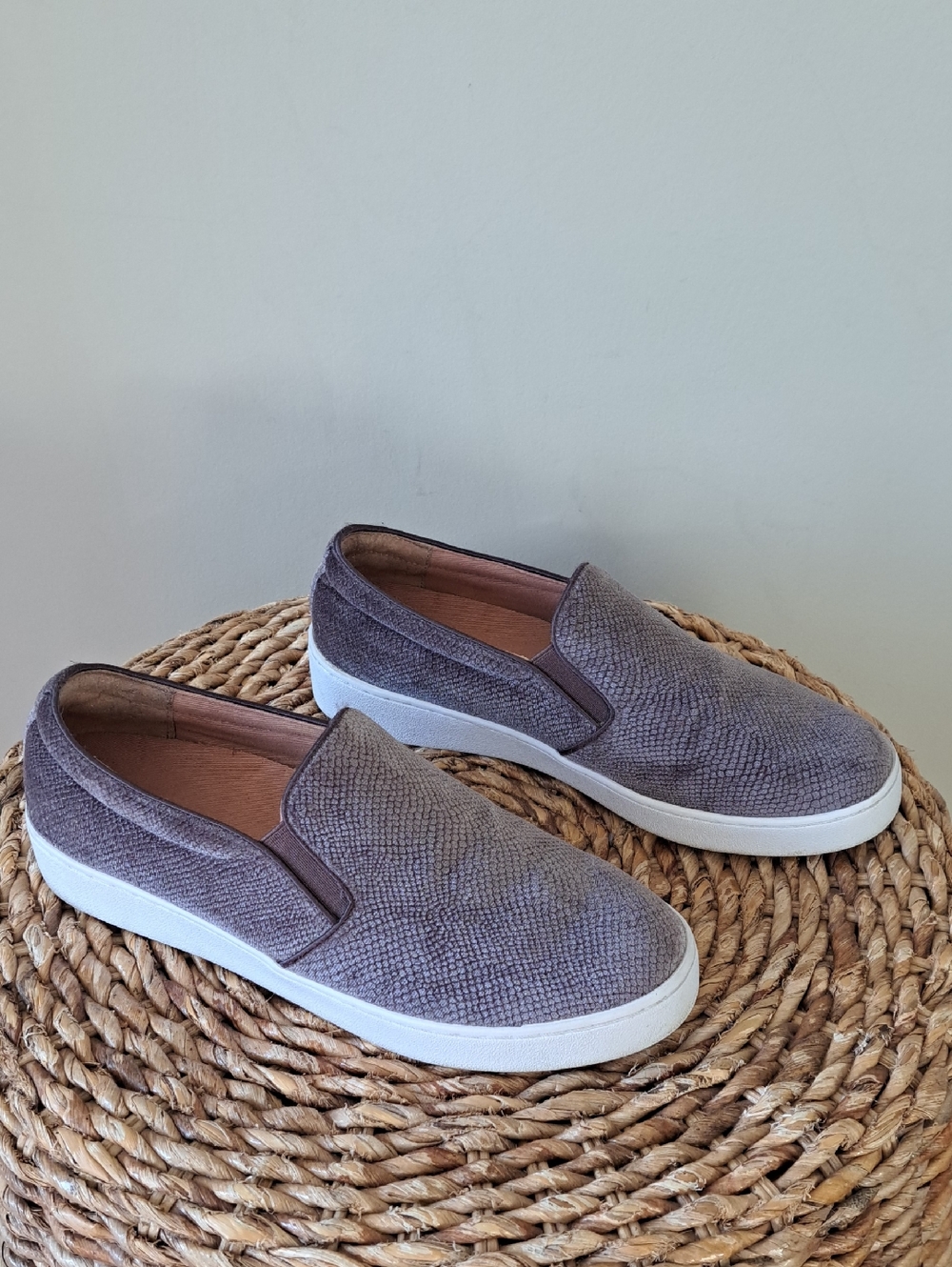 Vionic Womens Midi Holiday Athleisure Brown Lizard Print Velvet Loafers 6.5